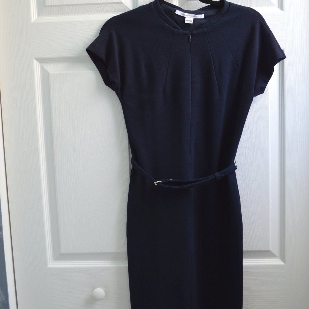 Diane Von Furstenbreg Navy belted dress